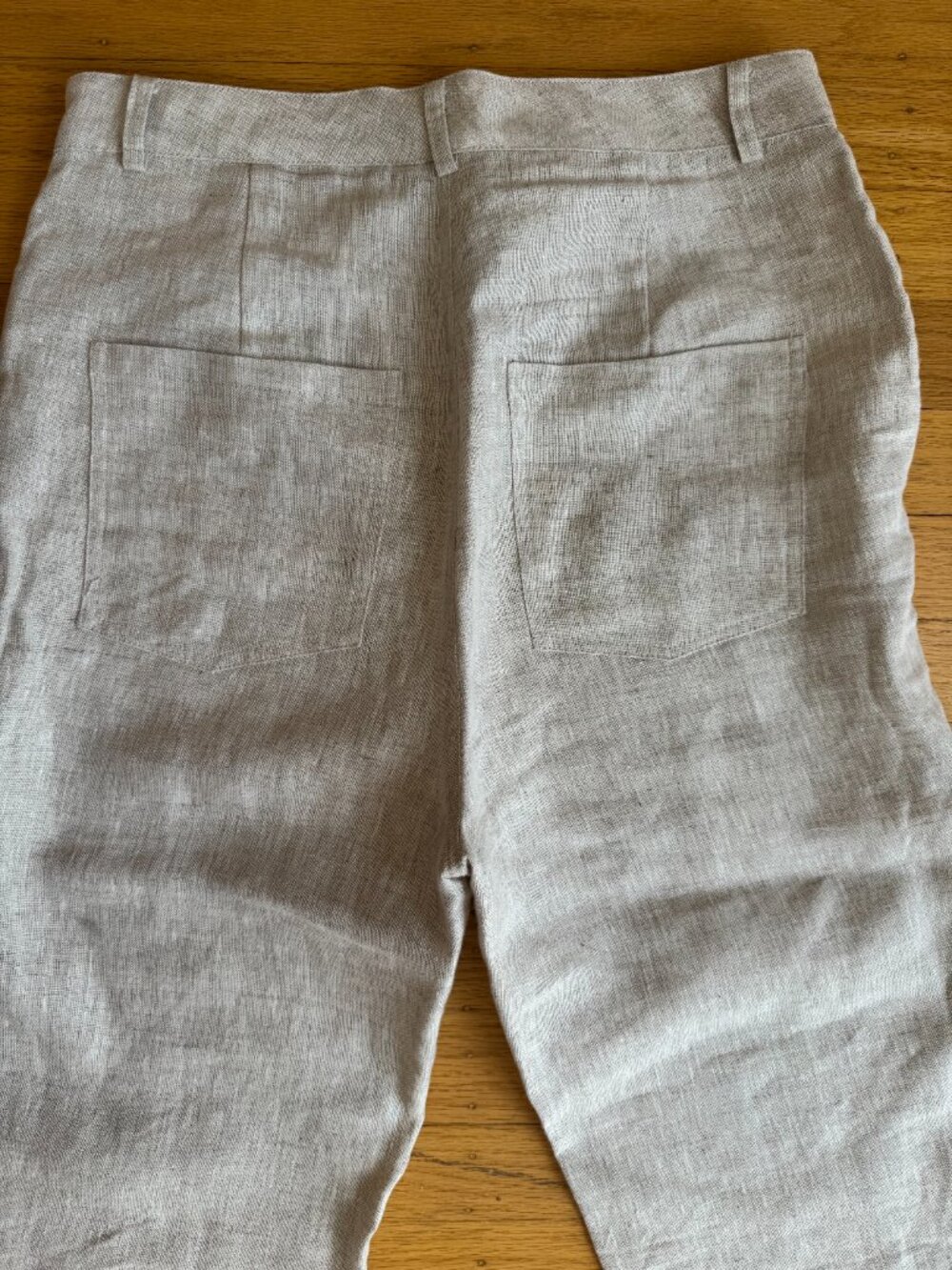 100% linen. Reformation Petites Freddie Linen Pant Oatmeal - Size 4P - Picture 6 of 6